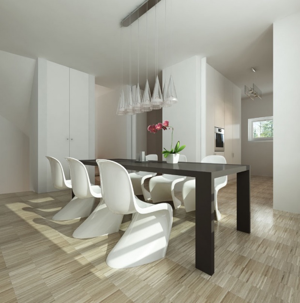 Rendering Innenraum (Neubau Haus W Muenchen-Sendling, Architekt Martin Hron)