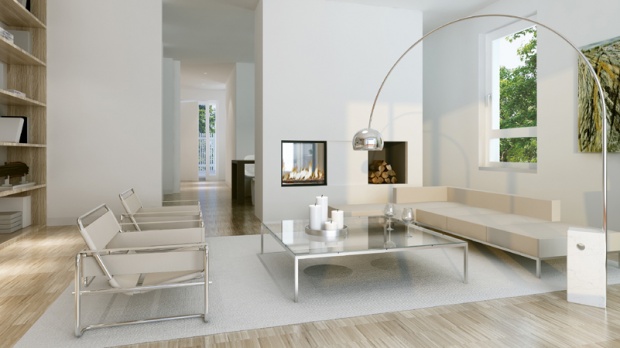 Rendering Innenraum (Neubau Haus W Muenchen-Sendling, Architekt Martin Hron)