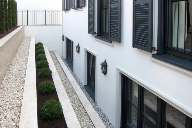 Villa München Bogenhausen Architekt Hron – Gartenansicht