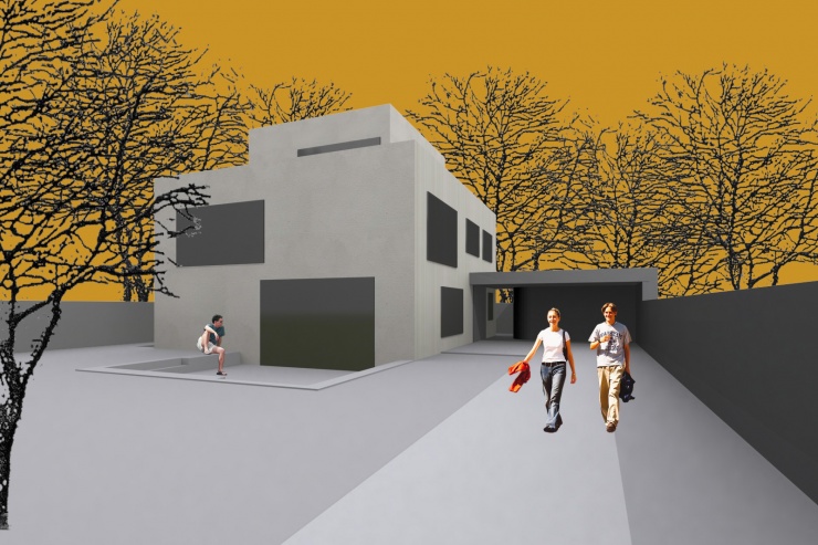 Haus F München Bogenhausen Architekt Hron – Außenansicht 1