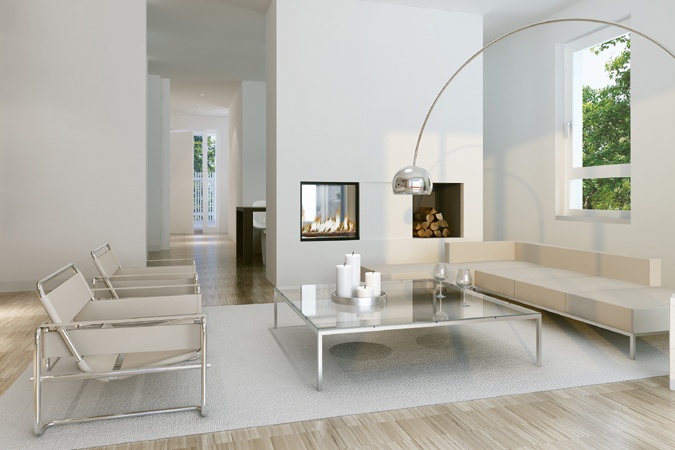 Rendering Innenraum (Neubau Haus W Muenchen-Sendling, Architekt Martin Hron)